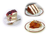 Artificial Cake & Pie Slices