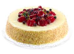 9"Artificial Cheese Cake w/ Strawberry Topping