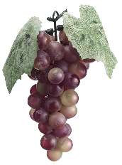 7" Artificial Grape Cluster - Rose/Green