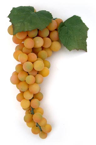 11" Artificial Green Blush Grape Cluster