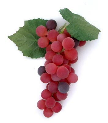 7" Artificial Red Wine Grape Cluster