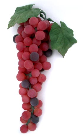 11" Artificial Red Wine Grape Cluster