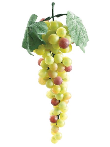 10" Artificial Grape Cluster - Green/Rose
